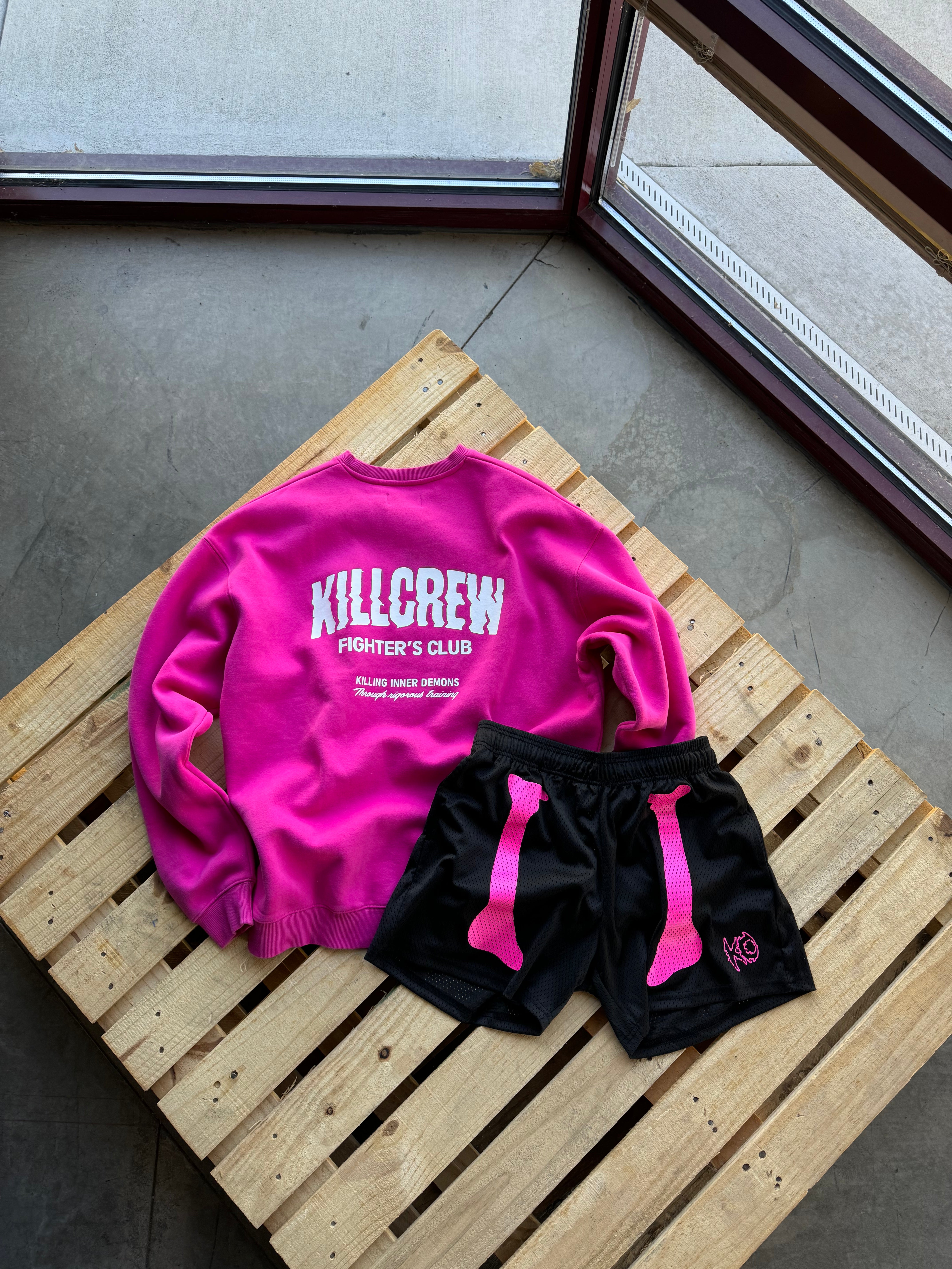 VENTED MESH SHORTS BONE DRY - BLACK / PINK