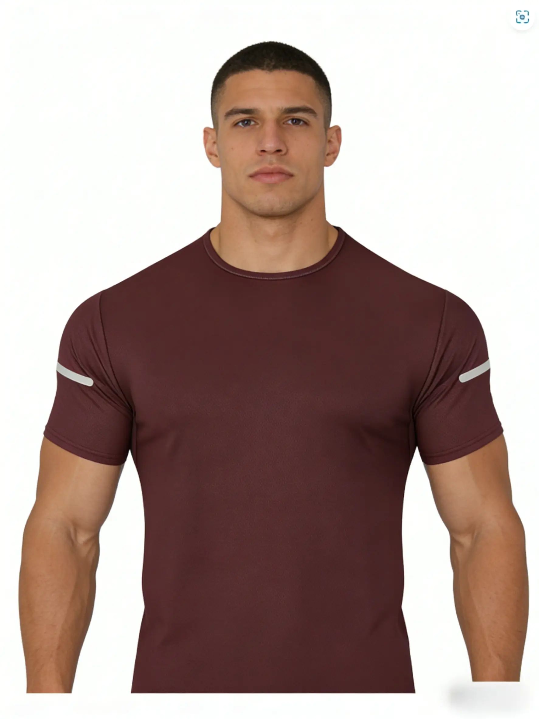 7-pack men's printed reflective striped sports T-shirts, quick-drying and breathable