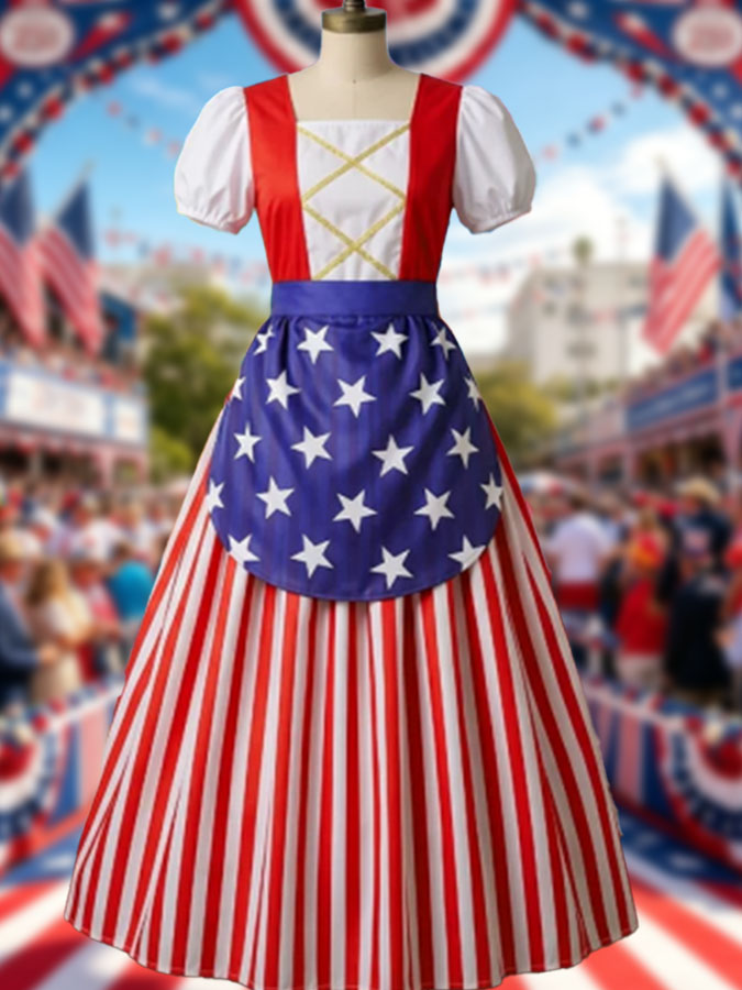 Women'S Retro American Independence Day 250Th Anniversary Dress