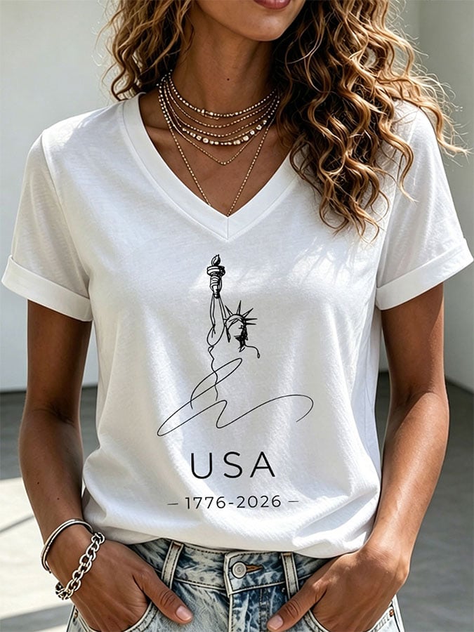 Women's Casual Print Short-Sleeve T-Shirt