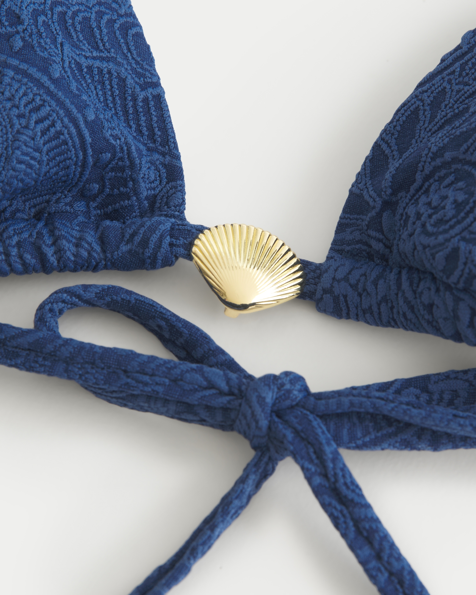 Jacquard Charm Triangle Bikini Top