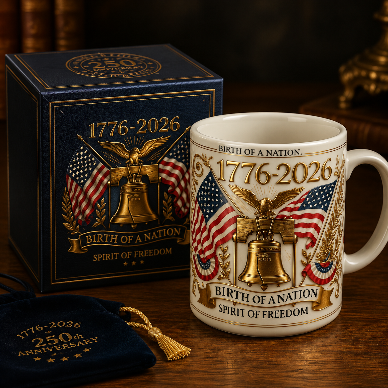 Limited Edition 2026 USA 250th Anniversary Commemorative Glass – 1776-2026 Heritage Edition