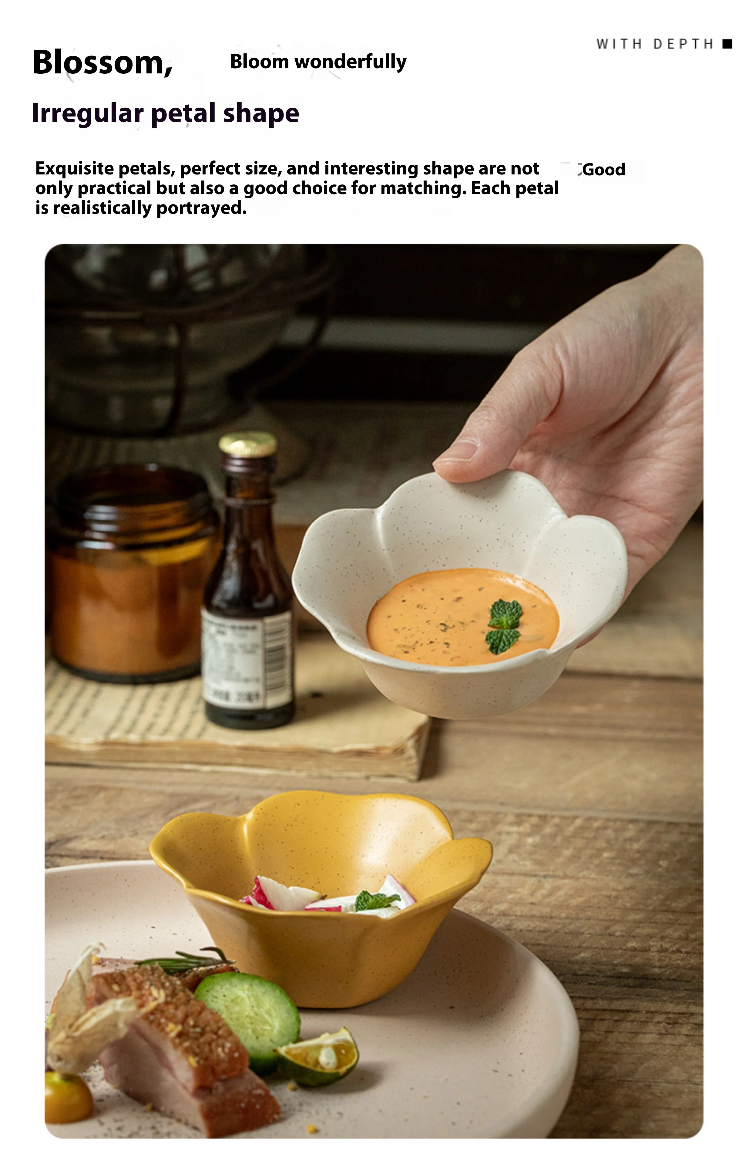 Ceramic Flower Petals Bowl
