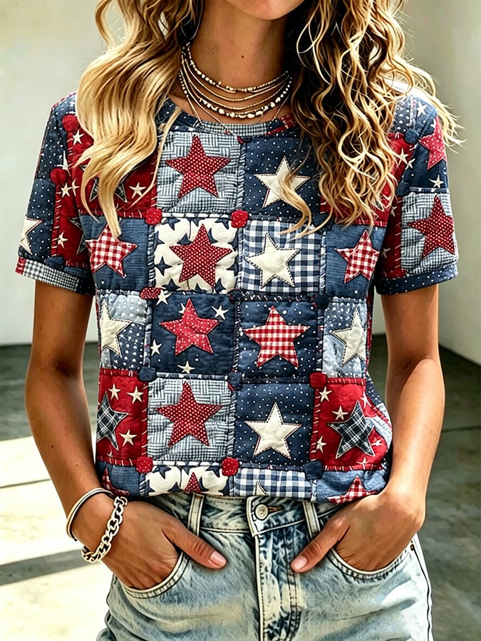 Women's 250th Anniversary Independence Day Art Print T-shirt