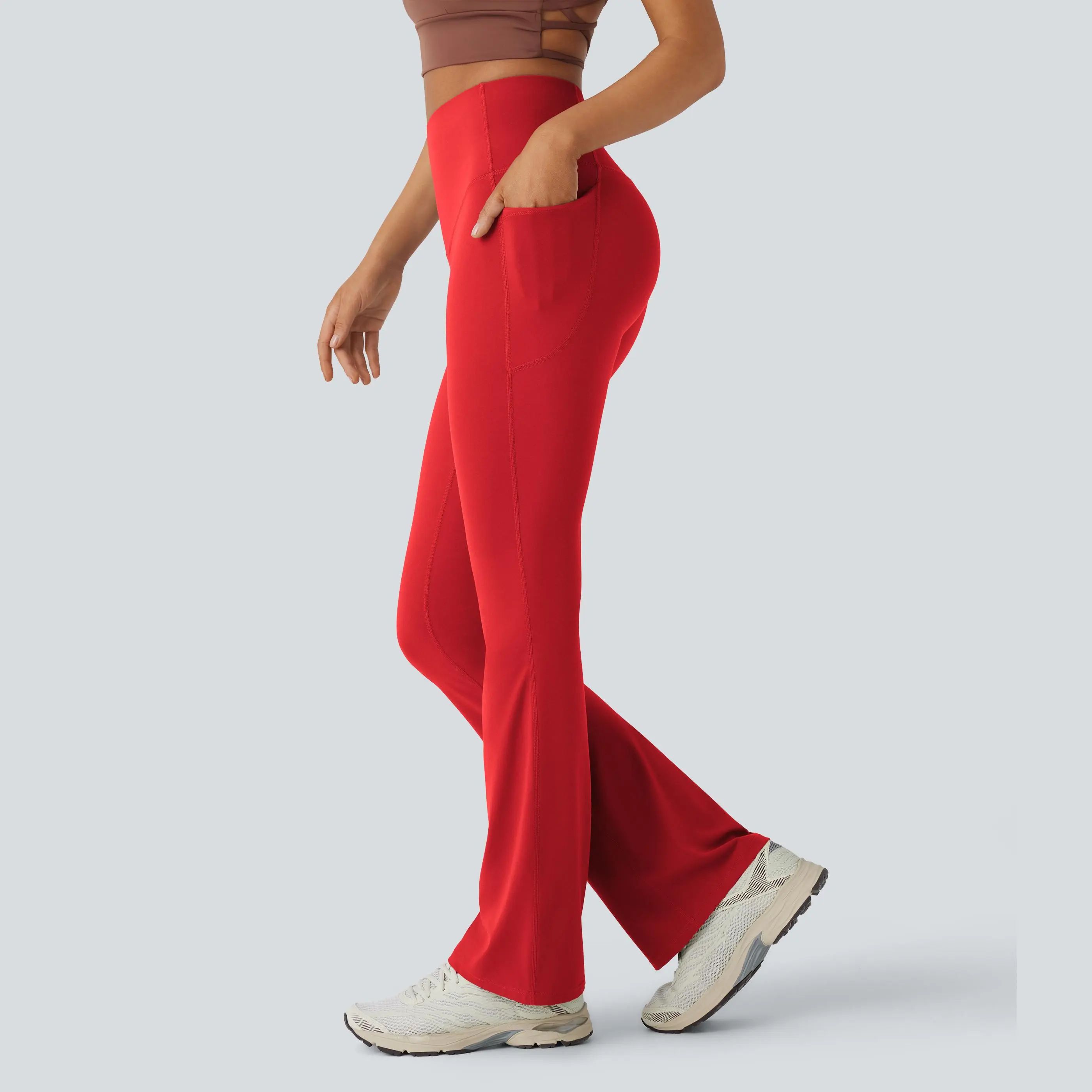 UltraSculpt High Waisted Tummy Control Pocket Shaping Yoga Bootcut Leggings