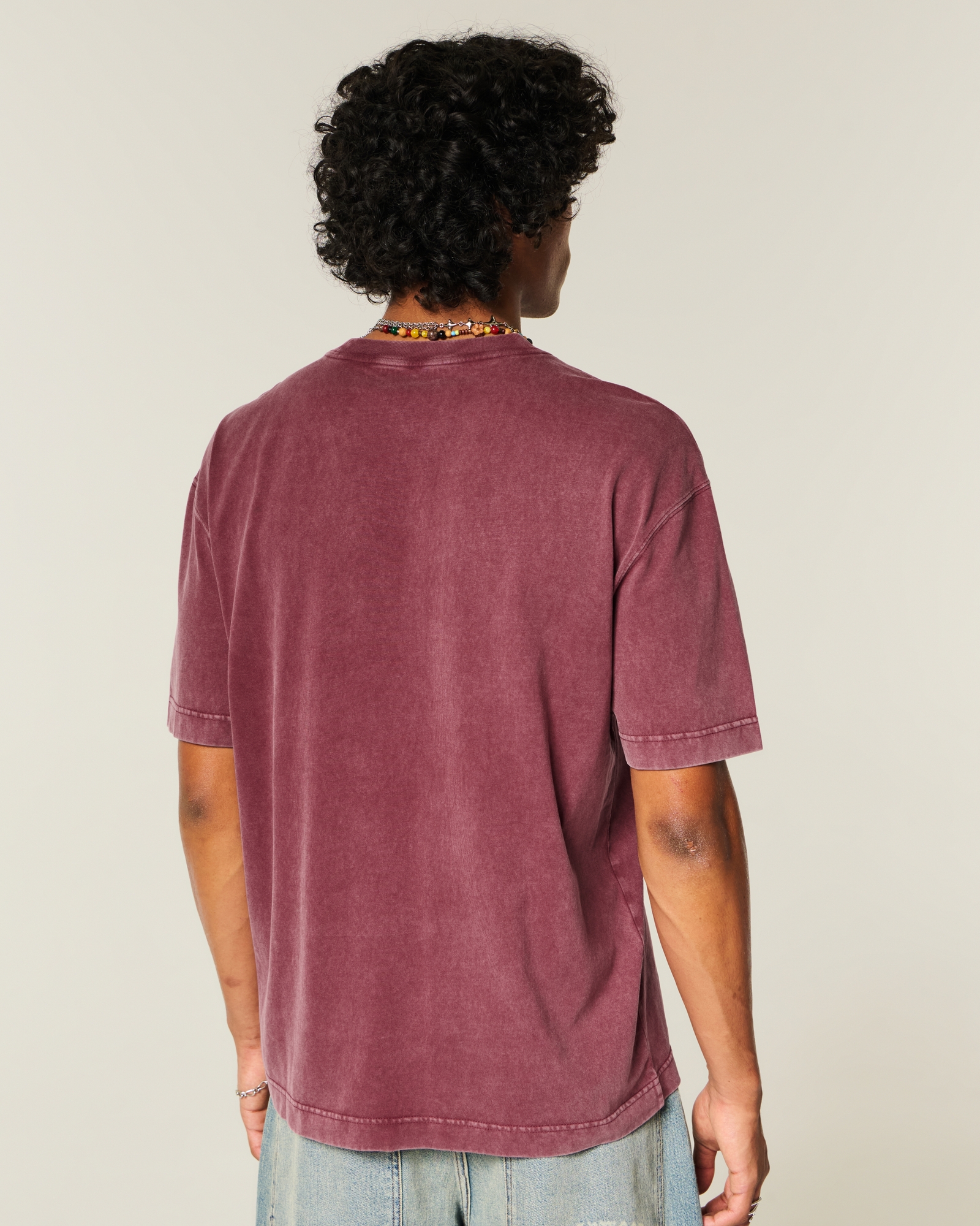 Boxy Heavyweight Washed Cotton Crew T-Shirt