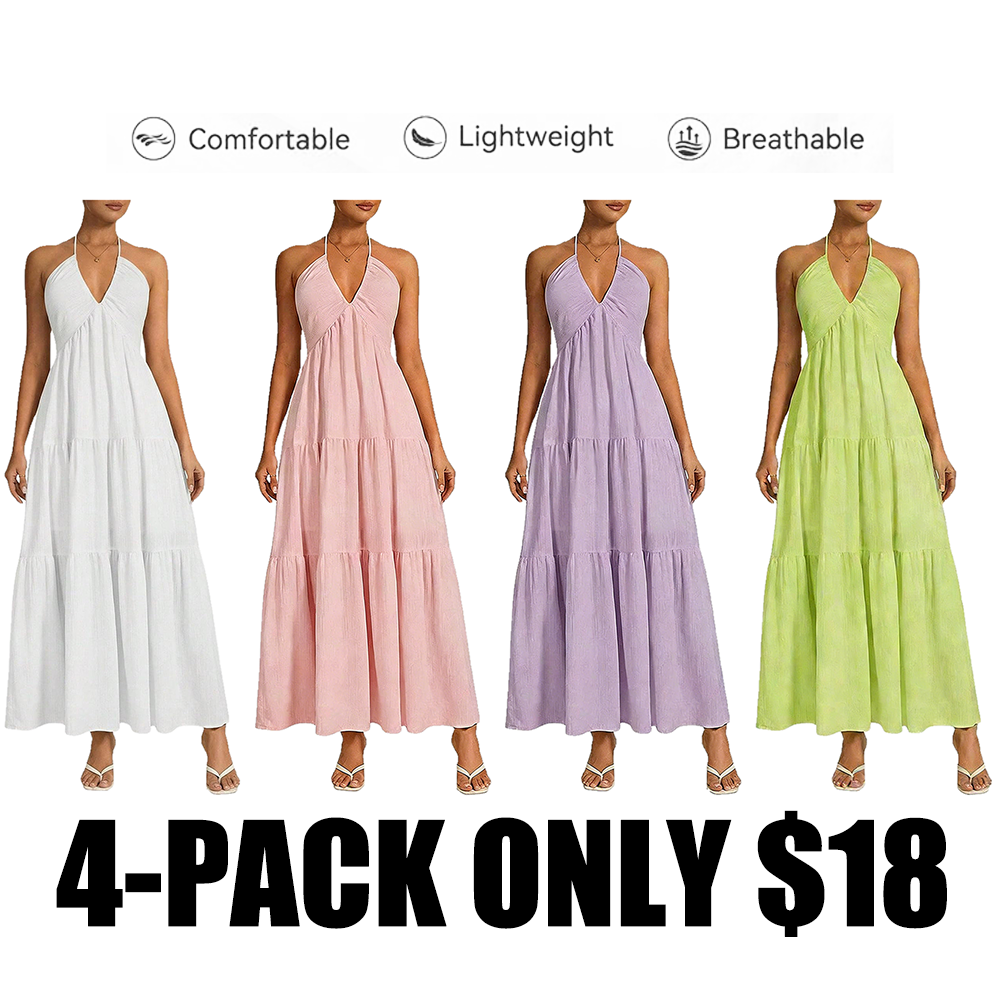 Women's Casual Basic Loose Fit Sleeveless Dress
