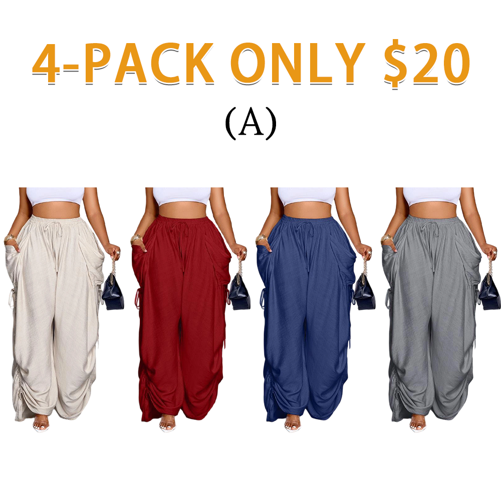 Women's Casual Loose Wide Leg Woven Pants