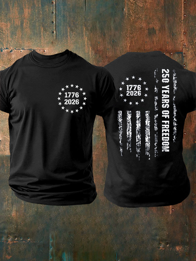 Men'S 250Th Anniversary Of USA Printed Casual T-Shirt