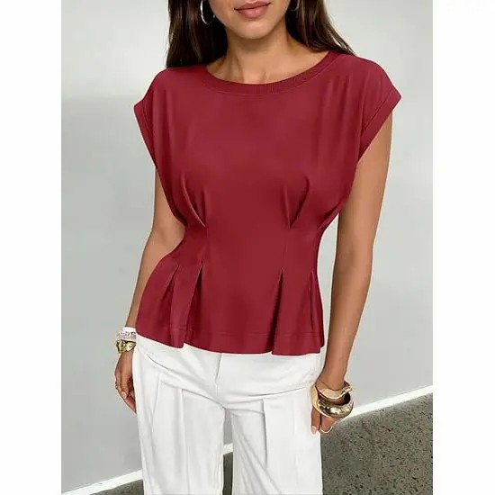 Women's Soft Peplum Casual Top