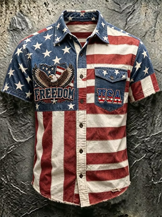 Men'S Short-Sleeve Shirt For The 250th Anniversary Of The United States