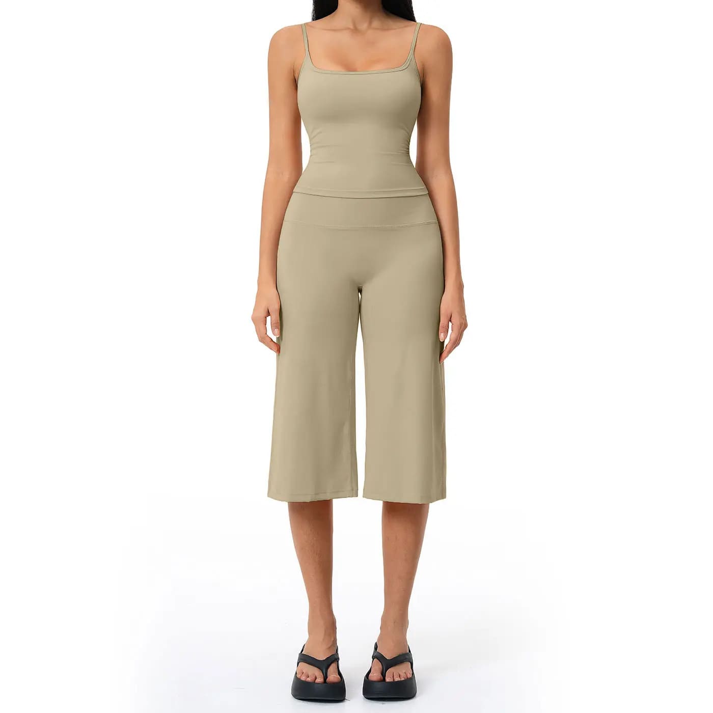 Camisole Top, High-Waisted Quick-Dry Casual Shorts, Running & Outdoor Yoga Outfit