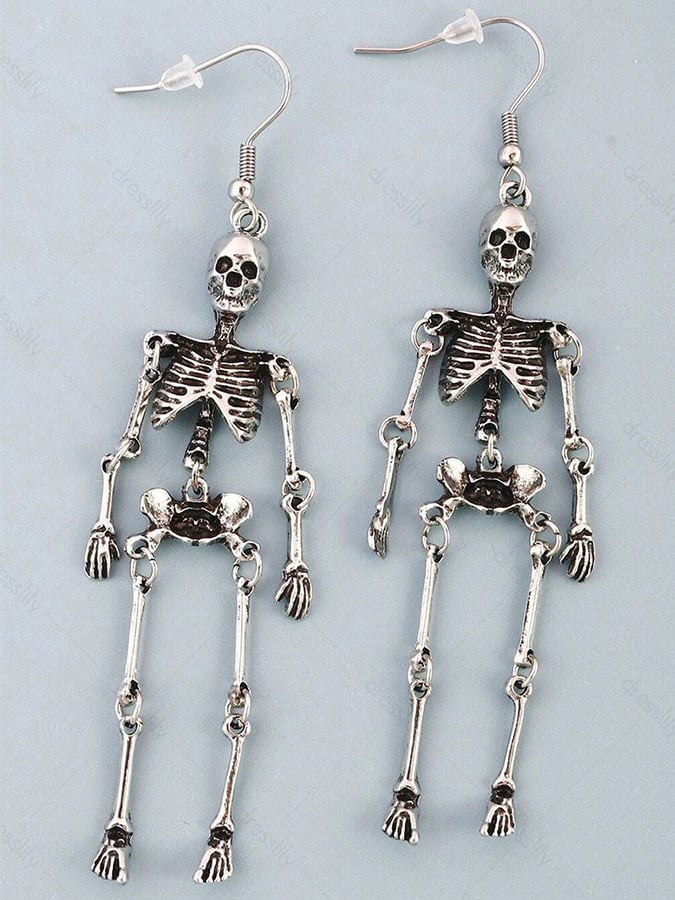 Women's Halloween Skull Shape Drop Earrings