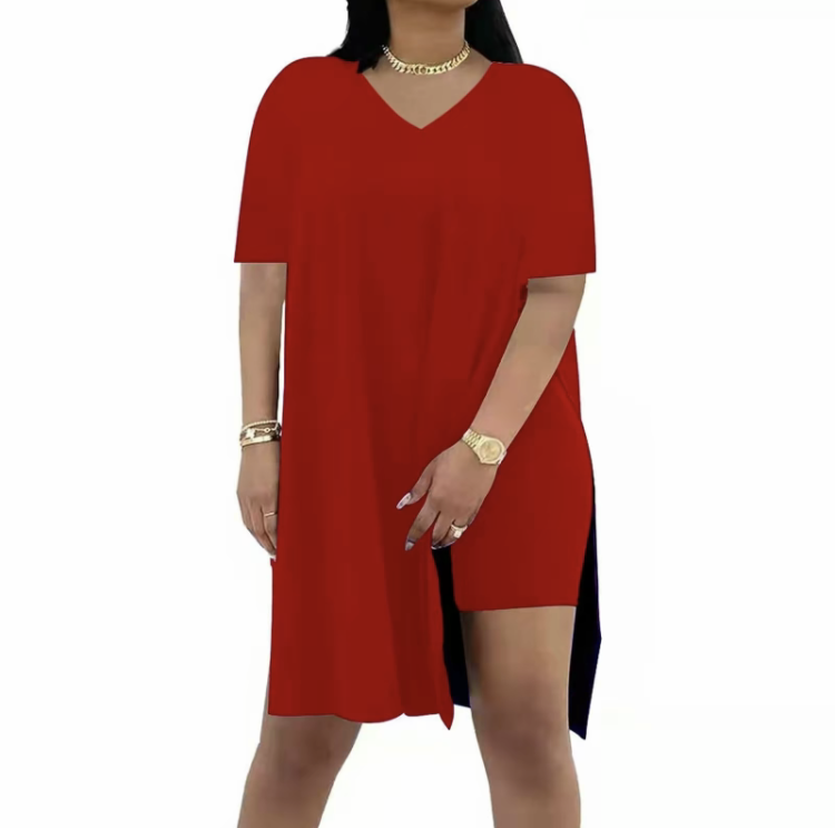 Plus Size Women's 2 Piece Outfit – Casual Basic Top and Shorts Set for Spring Summer Beach Vacation