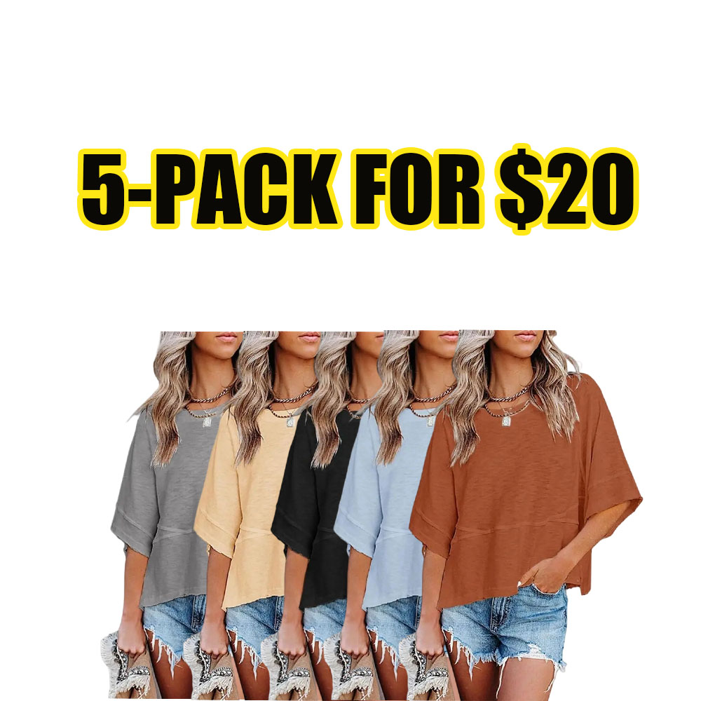Women's Batwing Sleeve Casual Summer Top