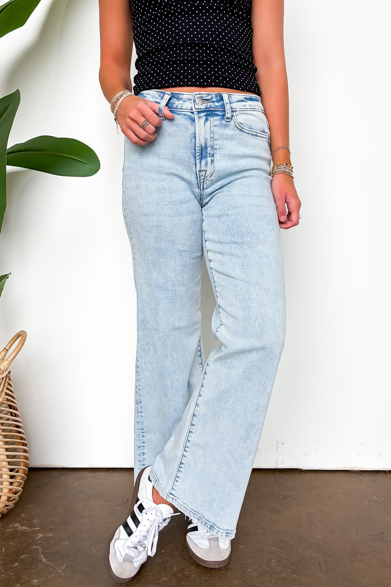 Light Wash Wide Leg Pants