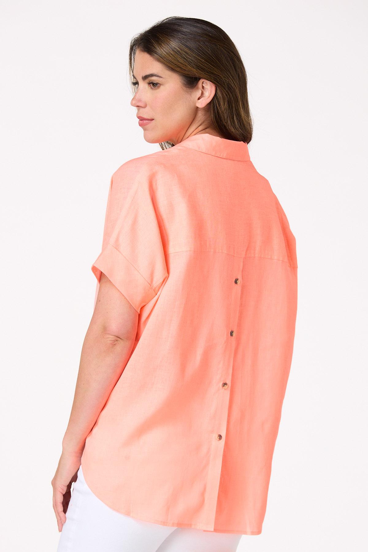 Button Back Linen Shirt