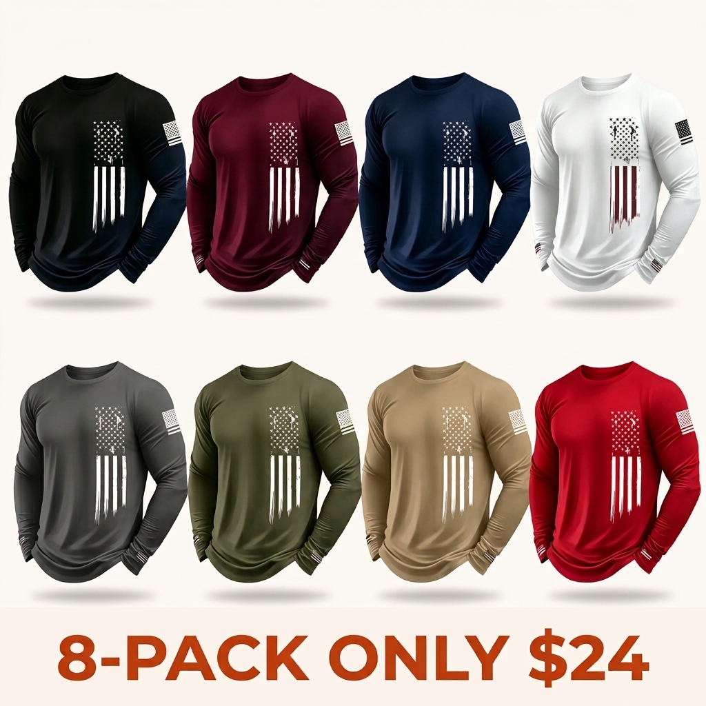 Men's Crew Neck Long-Sleeve T-Shirt