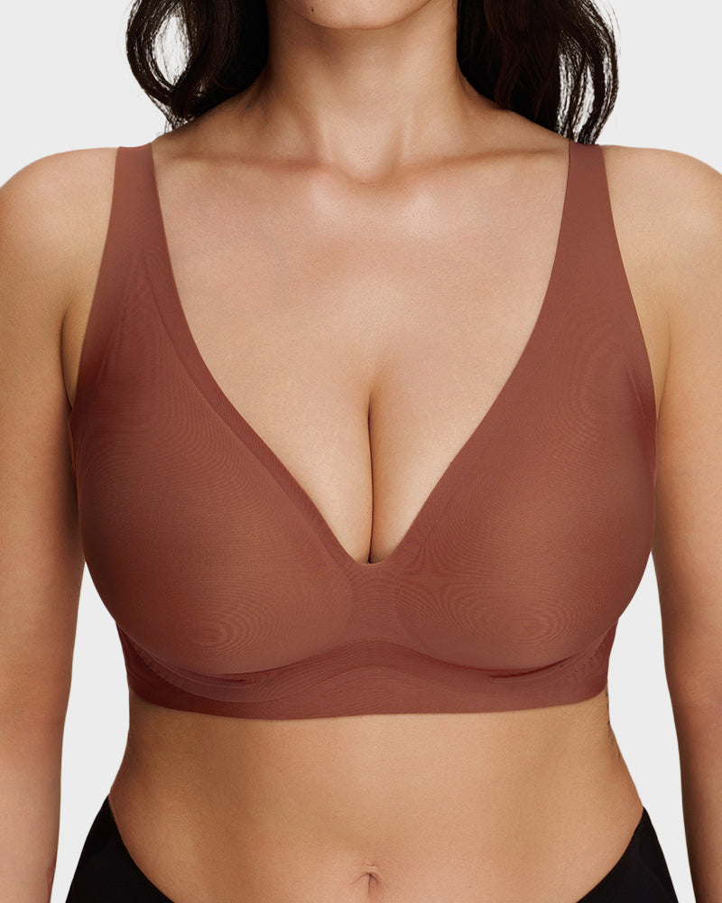 Supportive Wireless Deep-V Bra