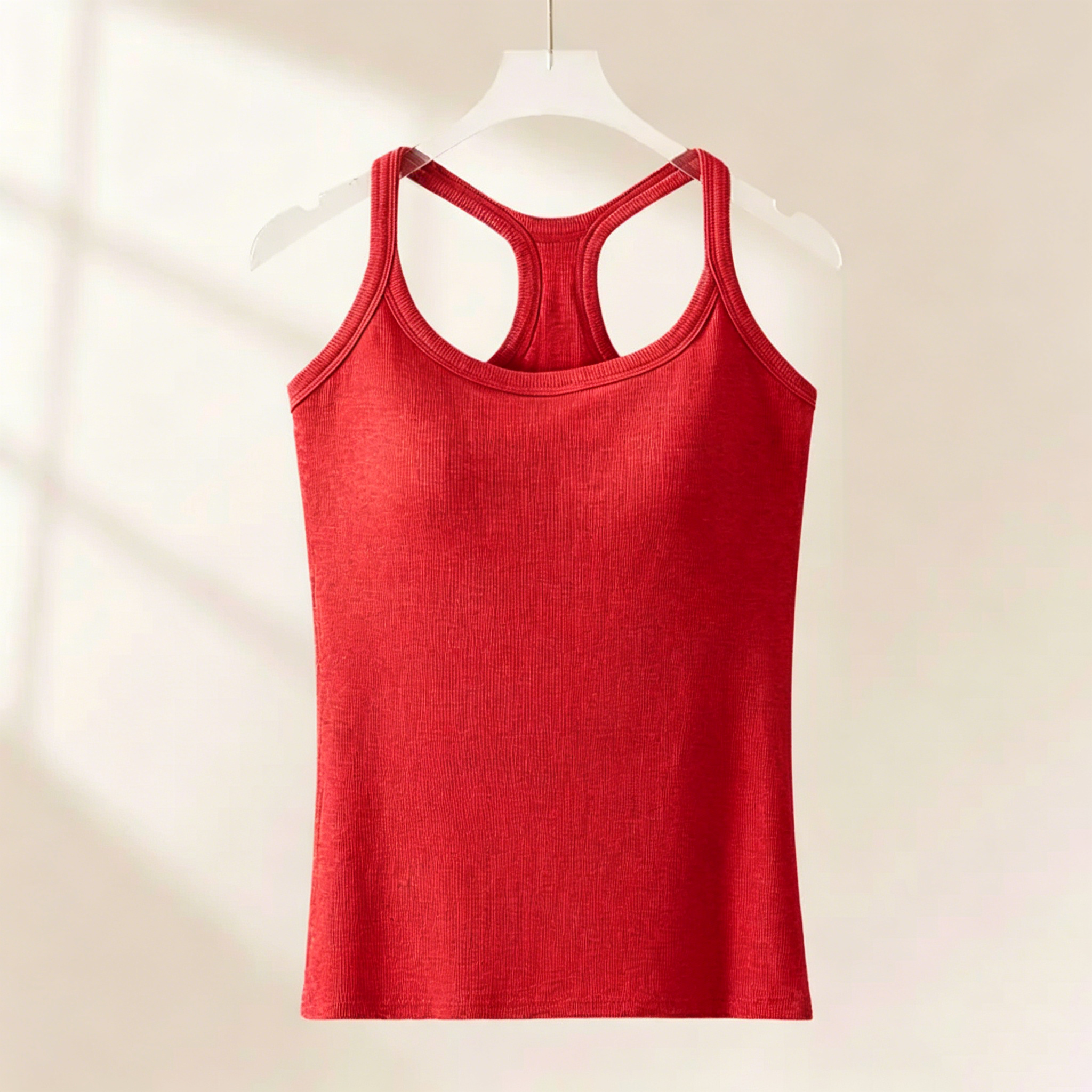 Women's 8-Pack Ribbed Built-in Bra Tank Top – Racerback Cropped Camisole with Removable Pads Wireless Supportive Yoga Top