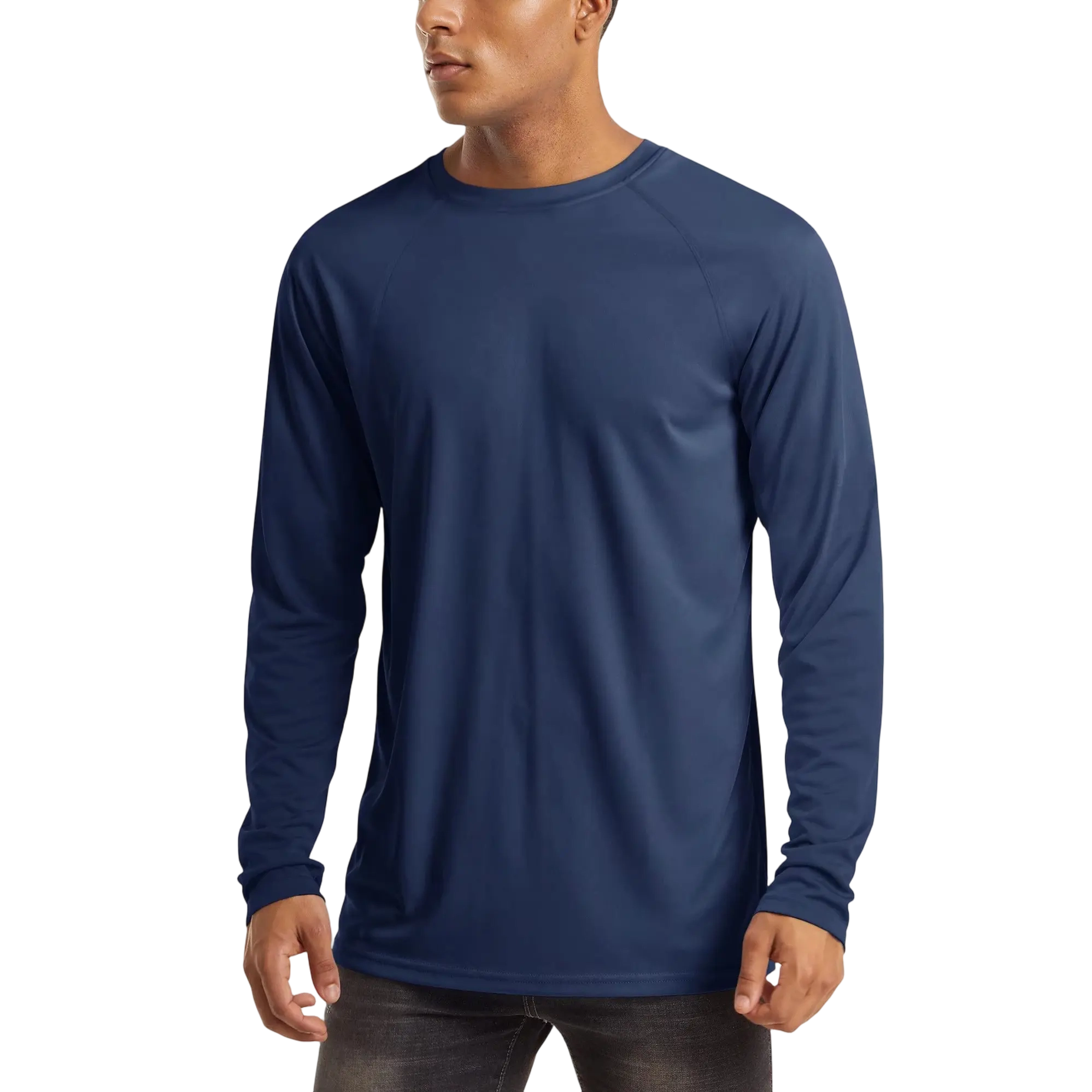 Men's UPF 50+ Long Sleeves Shirts Quick Dry Lightweight Summer Sportswear Tops