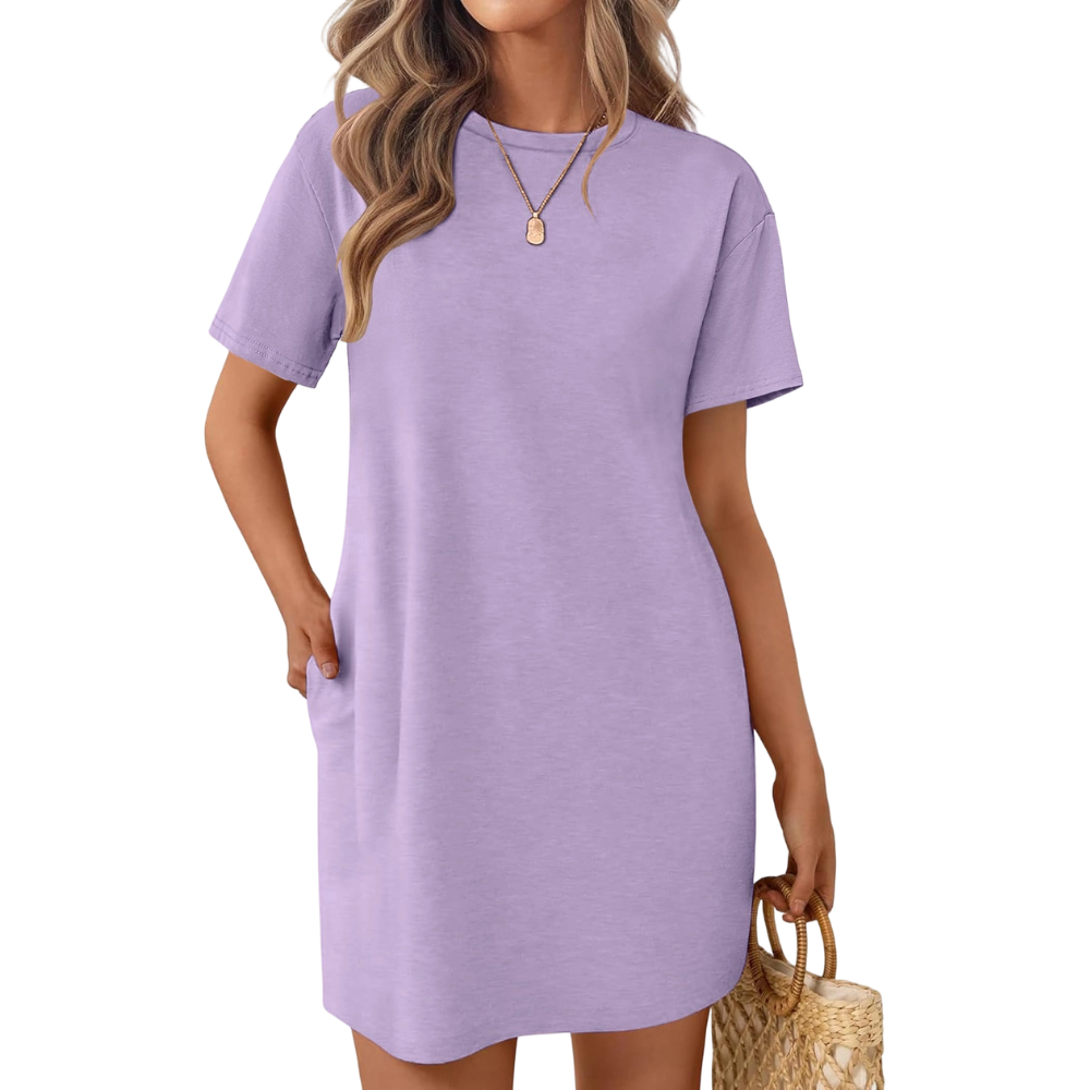 Women's T-shirt Skirt With Casual Side Slit