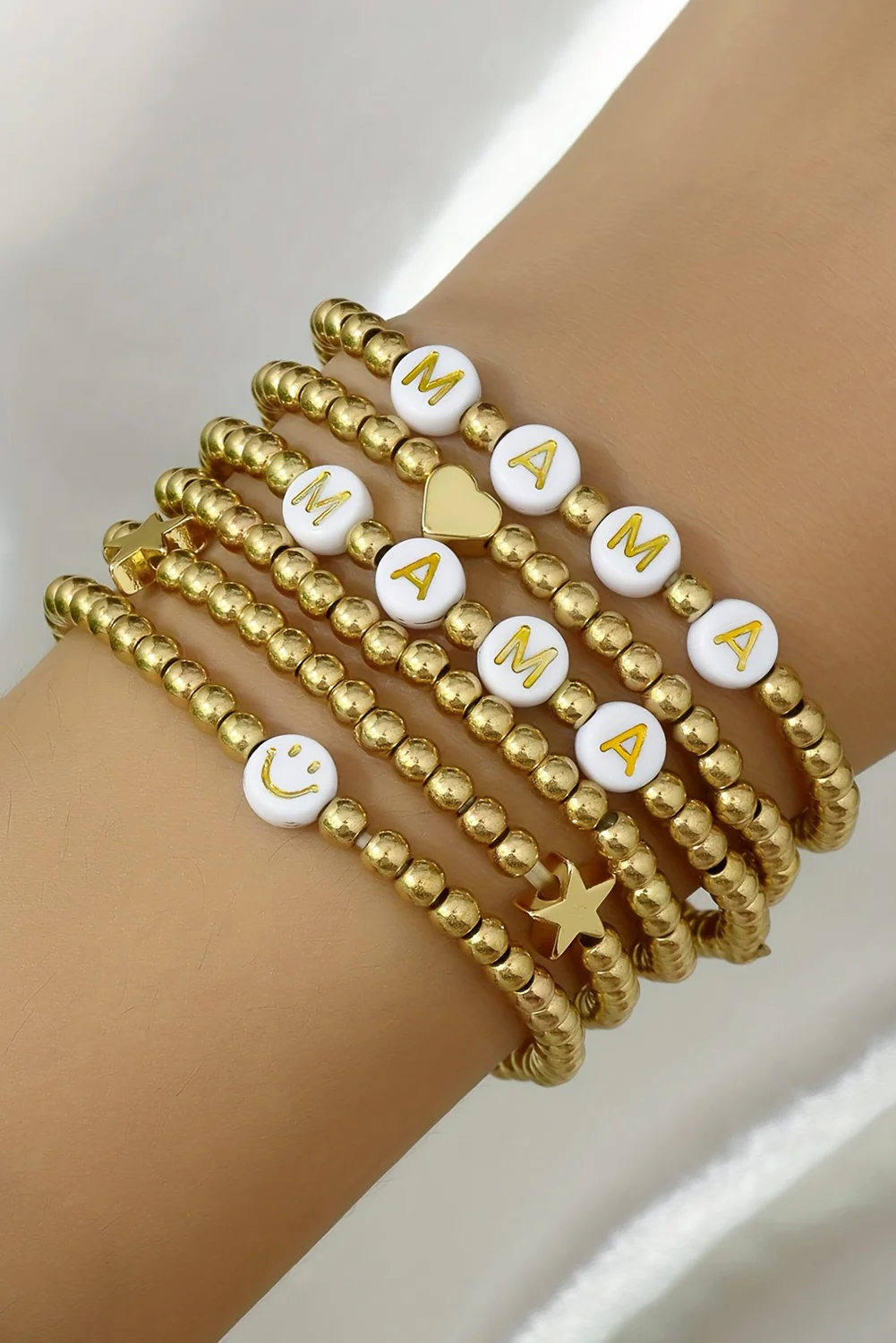 Gold Tiny Mama Script Necklace