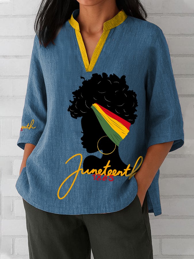 Women's 1865 Black History Juneteenth Print Top