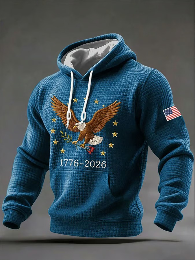 Men'S Classic Casual Printed Hooded Sweatshirt