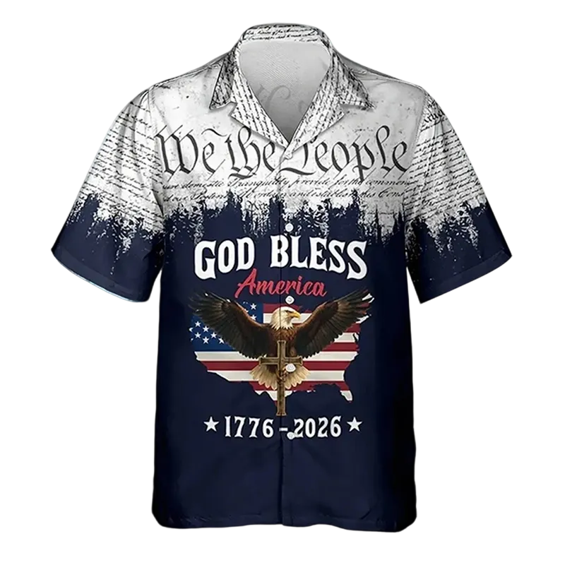 Retro Hawaii 250 Years of Freedom 1776 - 2026 Eagle Patriotic Shirt