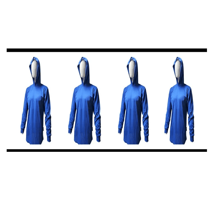 4 SHIRT PACK Hi Vis Long Sleeve Safety Shirt With Hoodie