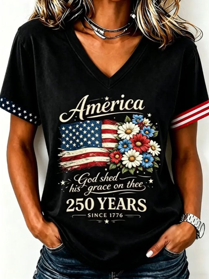 Women's Casual Print Short-Sleeve T-Shirt