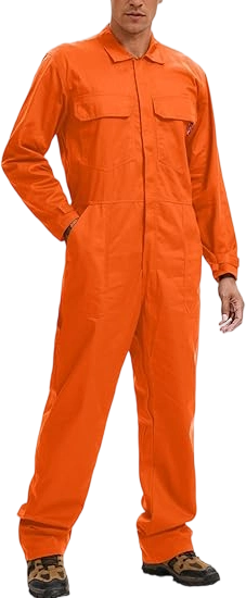 Men's 100% Cotton Workwear. It features long sleeves, durable twill fabric, multiple pockets for storage, and is suitable for both casual and work scenarios.