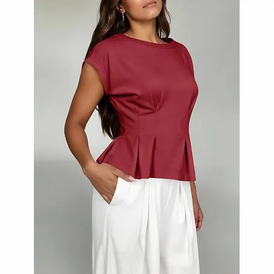Women's Soft Peplum Casual Top