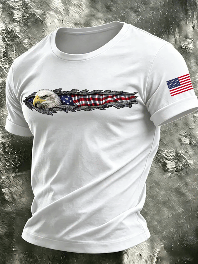 Men's Vintage 250th Anniversary Print Casual T-shirt
