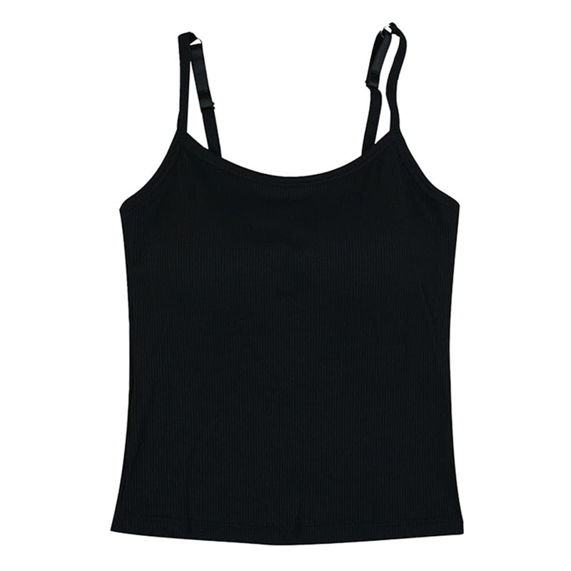 Women's solid color ribbed camisole