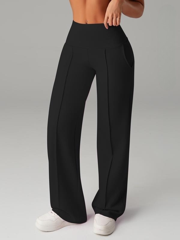 Women's Solid Color Loose Straight Leg Pants