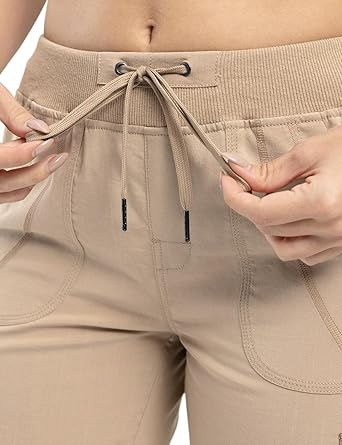 Mother's Day Sale💕Womens Cargo Capris Lightweight Hiking Pants 6 Pockets