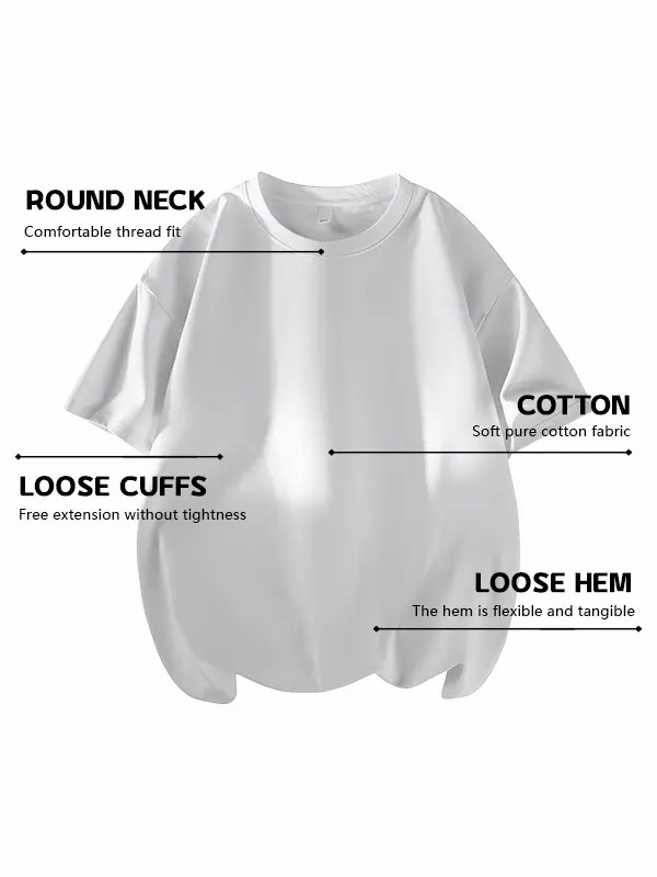 Unisex Heavyweight Cotton T-Shirt – 230G Oversized Vintage Basic Tee