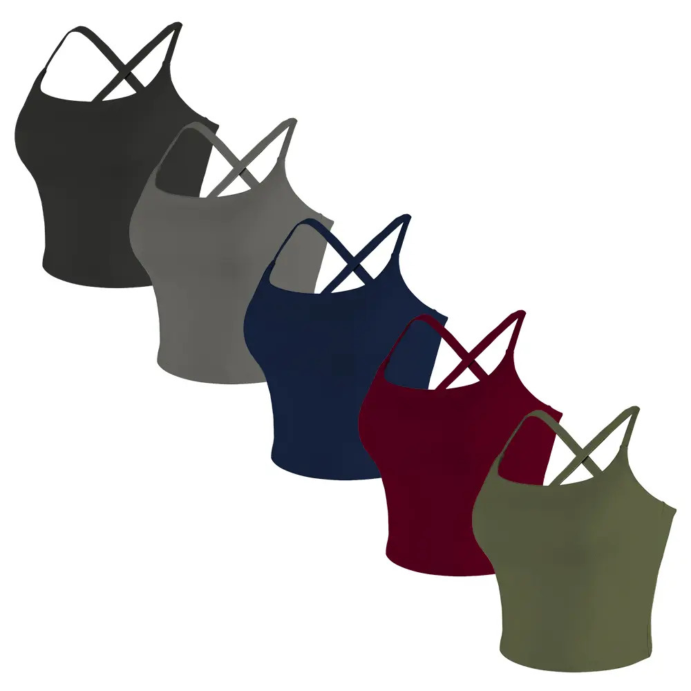 Camisole with adjustable straps and built-in bust pads