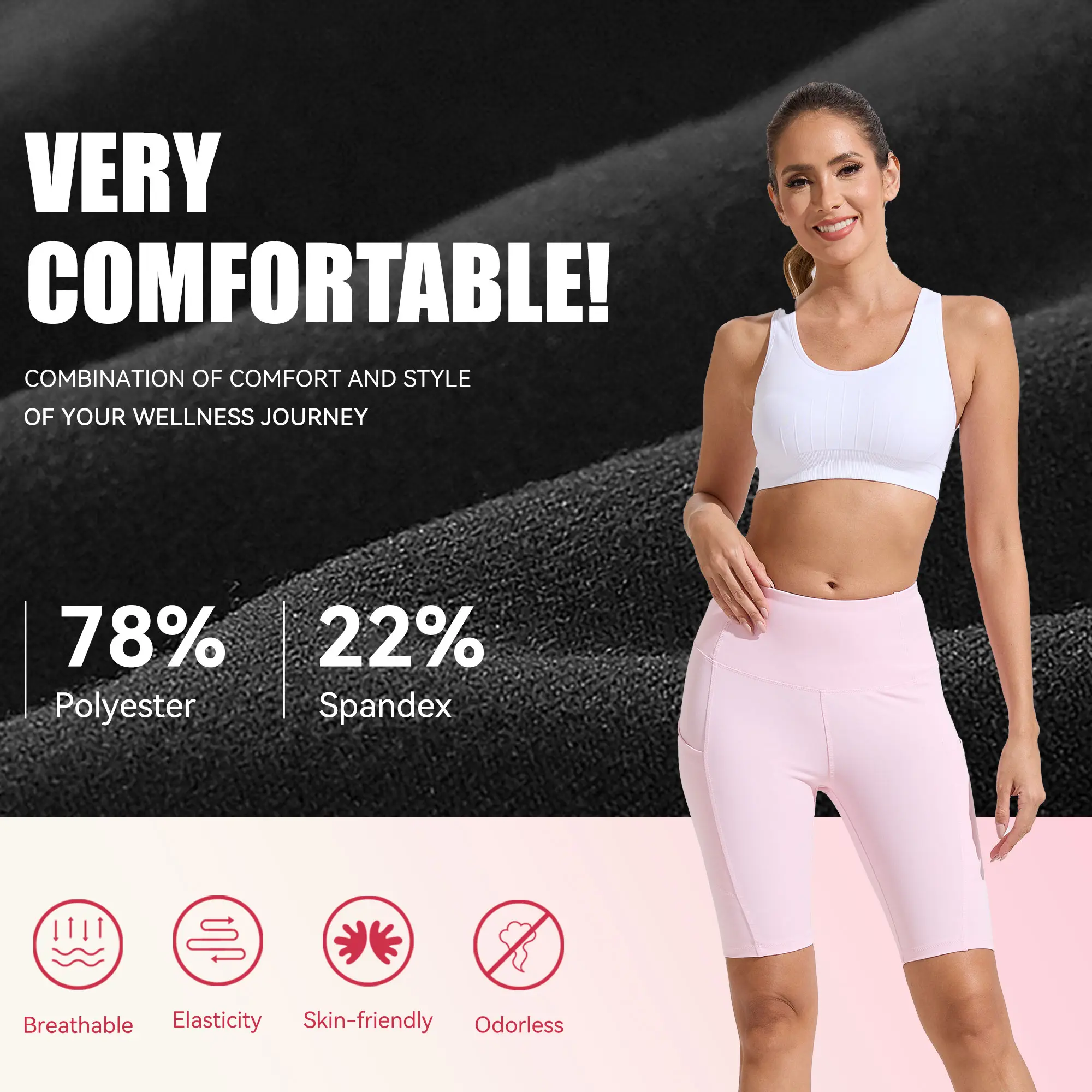 Women's Biker Shorts with Pockets, 11