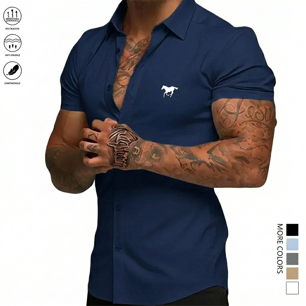 Men's Slim Fit Short Sleeve Shirt