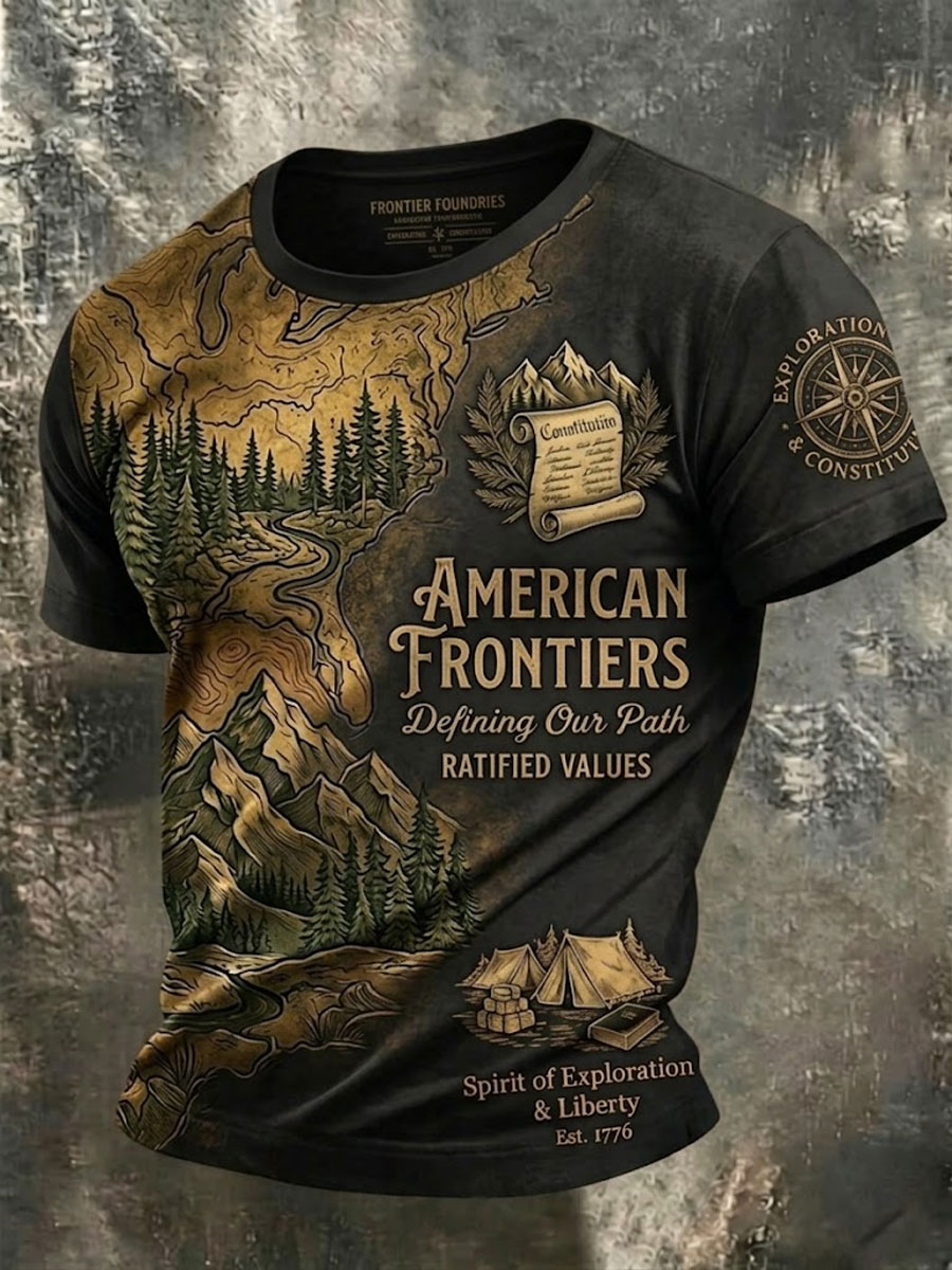 Men'S Retro 250Th Anniversary American Short-Sleeve T-Shirt