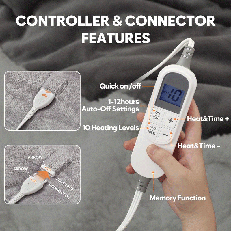 🎁Christmas PROMOTION-Wearable Electric Clothing With Sleeve And Foot Pockets 6 Heating Levels And Long Heating Times1