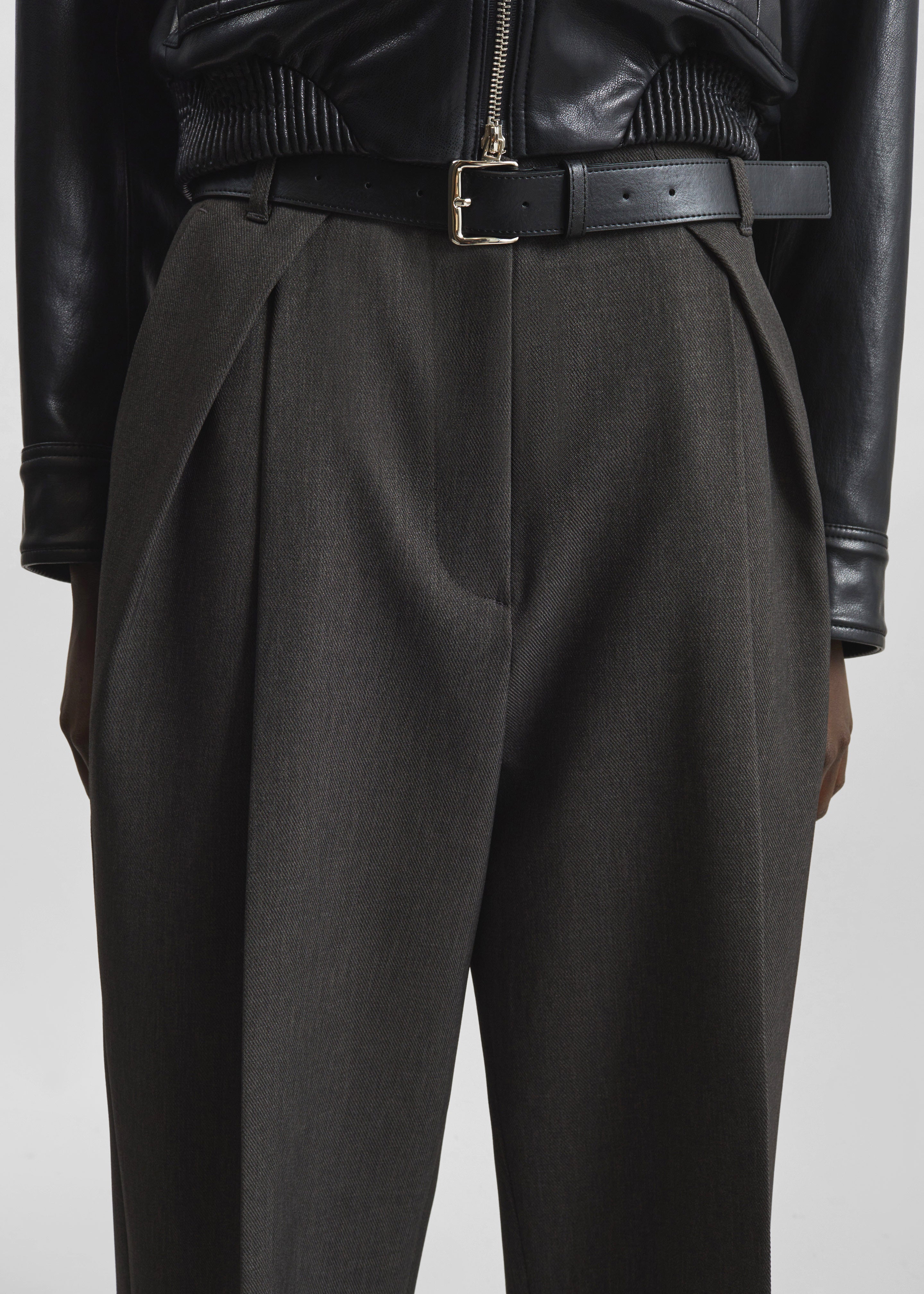 Blerick Belted Trousers - Dark Grey