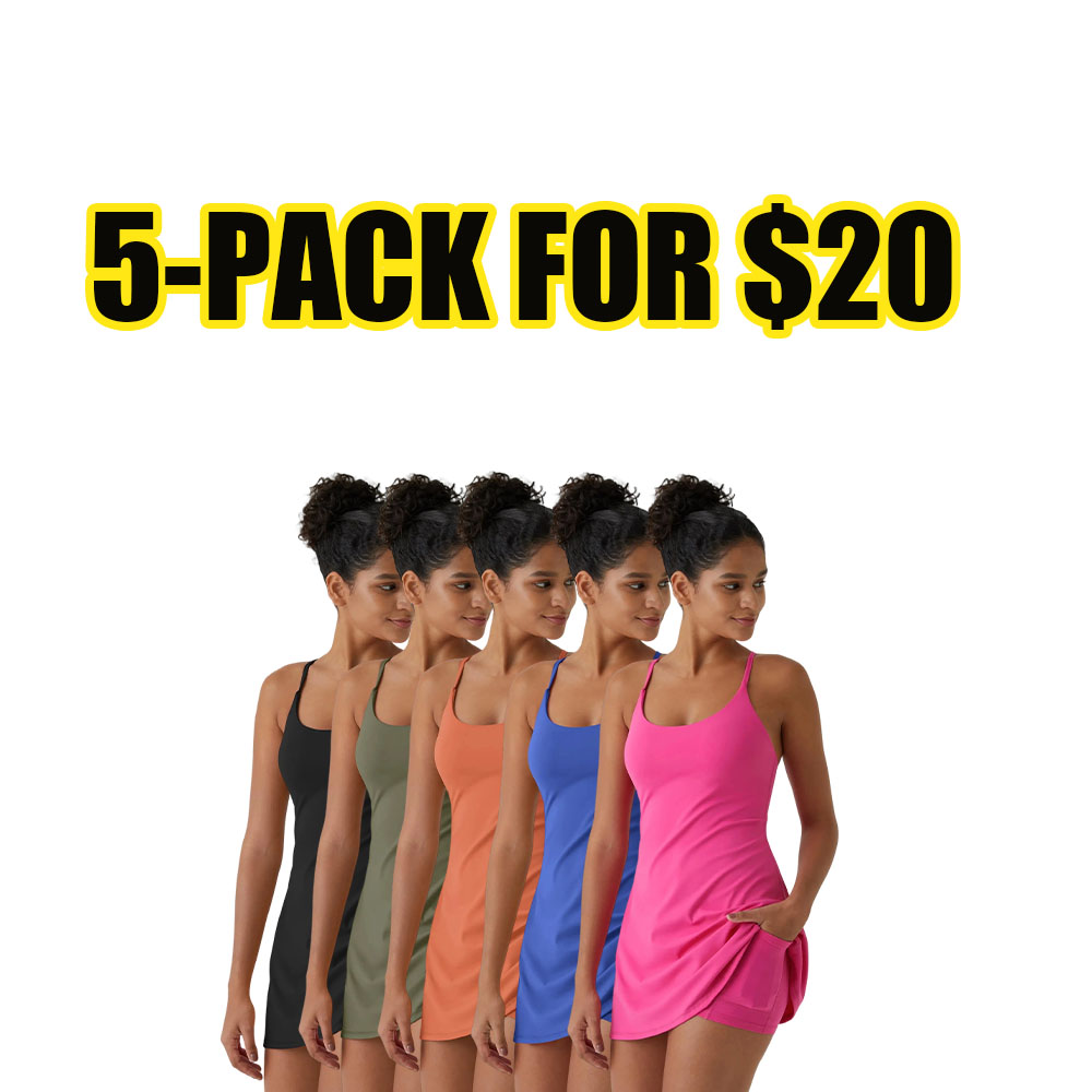 Women’s Plush Backless Active Dress – Soft Stretch Lounge & Workout One-Piece (XS–5XL)