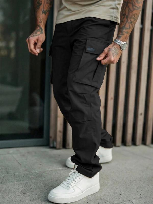 Men's Casual Cargo Pants in Woven Fabric, Spring & Fall Wear, Comfortable Fit, Stylish Design for Daily Use, Casual Outdoor Trouser