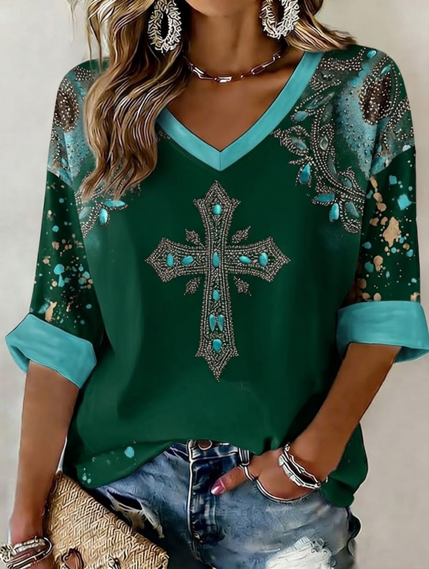 Women'S Faith Art Printed T-Shirt