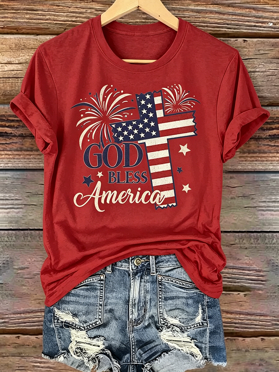 250Th Anniversary Commemorative Faith Printed Round Neck Top In The United States
