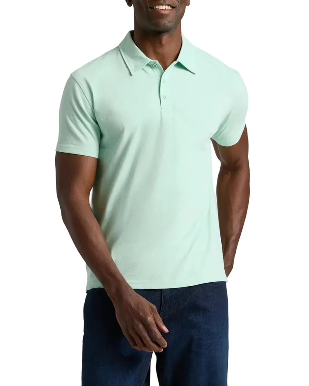 LA Men'S Casual Business POLO Shirt, Breathable Pique Fabric,Classic Polo